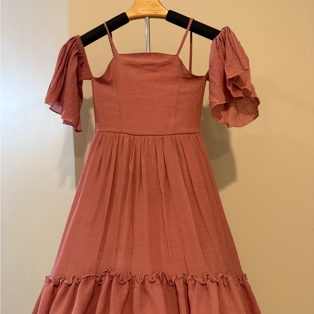 Joyfolie girls mauve Off-Shoulder Dress